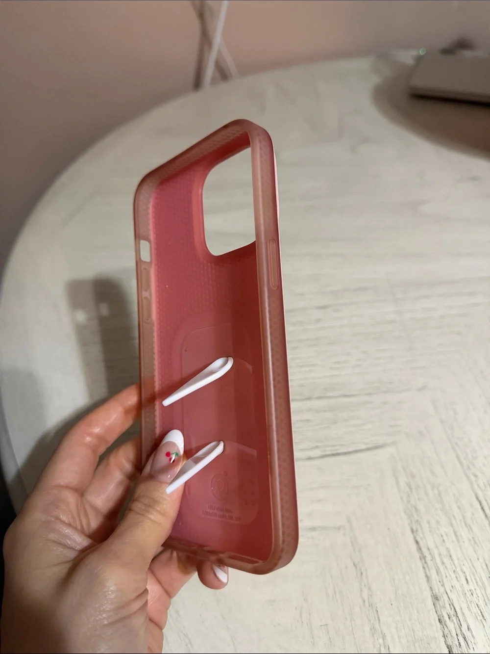 iPhone 15 pro max!! Loopy Pink Phone Case with White Strap